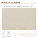 Tenda da Sole per Esterno Avvolgibile a Bracci 350x250 cm con Apertura a Manovella Crema