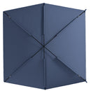 Tendalina ad Arco Portatile con Paletti Regolabili 290x278x230-260 cm in Poliestere e Acciaio Blu