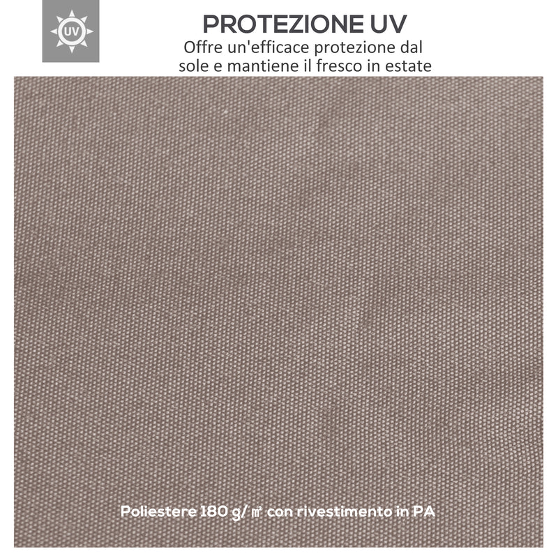 Tetto di Ricambio per Gazebo 3x3m con Prese d'Aria e Fori di Drenaggio 298x295 cm in Poliestere Beige
