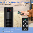 Ventilatore a Torre 45W a 4 Modalità e 3 Velocità con Timer da 12h 31.5x31.5x96 cm in ABS Nero