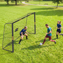 Porta da Calcio 3x1,2x2 m con Rete e Imbottitura in EPE Giallo      