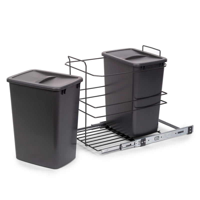Pattumiera da Cucina ad Estrazione 2x 35 L in Plastica Emuca 