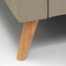 Divano 3 Posti 181x79x84 cm in Tessuto Beige