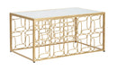 Tavolo da Caffé Bubbles 90x60x45 cm in Ferro e Specchio Oro e Argento