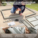 Tavolo da Giardino Allungabile 154-214x85x75 cm per 8-10 Persone in Alluminio e Acciaio Grigio Chiaro      