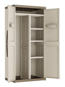 Armadio Portascope da Esterno 4 Ripiani 89x54x182H cm in Plastica Keter Excellence XL Beige/Tortora