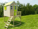 Casetta per Bambini da Esterno su Palafitta 160x190x242h cm in Legno Bamby