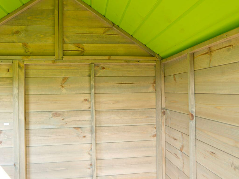 Casetta per Bambini da Esterno su Palafitta 330x350x242h cm con Altalena e Scivolo in Legno Bamby