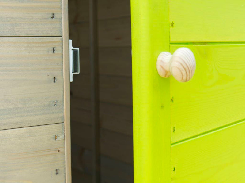 Casetta per Bambini da Esterno su Palafitta 330x350x242h cm con Altalena e Scivolo in Legno Bamby