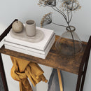 Appendiabiti da Terra con Asta 3 Cassetti e Ripiani 58,5x30x178 cm in Legno MDF e Acciaio Marrone