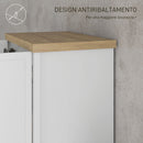 Armadio a 2 Ante con Cassetto Inferiore Barra Appendiabiti e Ripiano 85x55x160 cm Bianco 