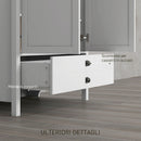 Armadio a 2 Ante con Cassetto Inferiore Barra Appendiabiti e Ripiano 85x55x160 cm Bianco 