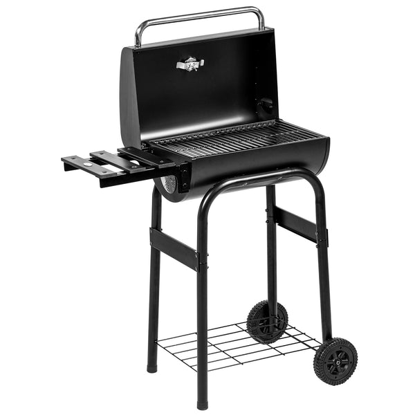 online Barbecue a Carbone con Coperchio Termometro e Camino 83x46,5x115 cm in Metallo Nero