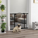 Cancellino per Cani Estensibile 74-100x78 cm in Metallo Nero