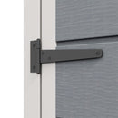 Casetta da Giardino Porta Attrezzi 151x92x193/184 cm con Porta Bloccabile Finestra e Presa d'Aria Grigio