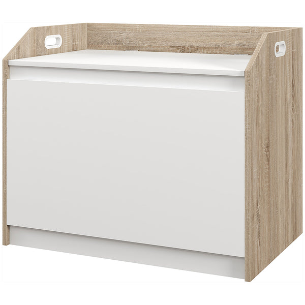 Cassapanca Moderna con Schienale e Vano Contenitore 62,4x40x51,5 cm in Legno Bianco acquista