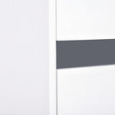 Colonna Bagno a 2 Armadietti con Ripiano Regolabile e Cassetto 35x31x172 cm in Truciolato Bianco