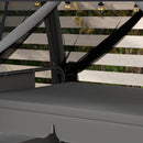 Dondolo da Giardino 2 in 1 Convertibile in Letto 240x140x197 cm con Cuscini e Zanzariera Grigio