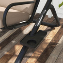 Dondolo da Giardino 2 Posti con Tetto Parasole 170x136x170 cm in Acciaio e Poliestere Beige