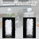 Macchina del Ghiaccio da 1.2L con Indicatori e Autopulizia 22,8x30,3x29 cm in PP e Rame Bianco
