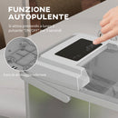 Macchina del Ghiaccio da 1.2L con Indicatori e Autopulizia 22,8x30,3x29 cm in PP e Rame Bianco