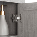 Pensile Bagno con 3 Ripiani Aperti e Armadietto 48x20x50 cm in Legno Truciolare Grigio