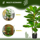 Pianta Artificiale H95 cm 33 Foglie con Vaso Verde