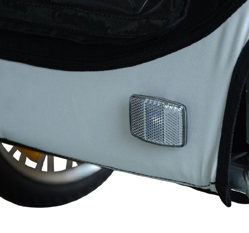 Rimorchio per Animali Domestici Pieghevole da Bicicletta 130x90x110 cm Bianco e Nero 