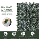 Rotolo di Siepe Artificiale per Balcone e Giardino 300x150 cm in PE Anti-UV con Foglie Verde Scuro 