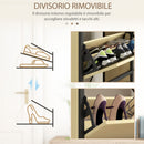 Scarpiera Slim con 3 Cassetti per 18 Paia di Scarpe 60x24x124 cm Ripiani Regolabili Rovere