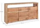Credenza 2 Ante 3 Cassetti 160x45x85h cm Eneas 