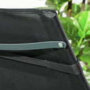 Sedia Sdraio a Dondolo Zero-Gravity da Esterno Impermeabile 155x61x88 cm con Poggiatesta Nero