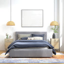 Set 2 Comodini per Camera da Letto con Cassetto e Anta 40x40x68,5 cm in Rattan Stile Boho Naturale