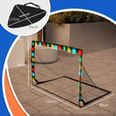 Set da 2 Porte da Calcio per Bambini da 6 Anni con Luci LED 120x90x90 cm Pieghevoli con Borsa di Trasporto 
