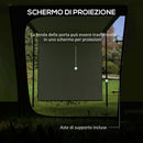 Tenda da Campeggio 4 Posti Impermeabile con Zona Notte e Zona Giorno 460x300x200 cm in Poliestere Verde