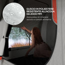 Tenda per Auto Impermeabile a 3 Porte in Poliestere 239x210x210 cm PE e Fibra di Vetro Grigio e Arancione