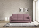 Divano 3 Posti 208x85x85 cm Marrak in Tessuto Prugna