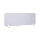 Pannello Fonoassorbente da Banco 120x45 cm Coppia di Piedini con Base D'Appoggio Finitura Grigio    