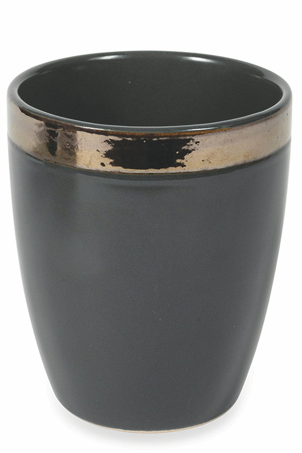 Set mit 6 Wassergläsern aus Steinzeug 330 ml Villa d'Este Home Tivoli Dunkelgrau Naima prezzo