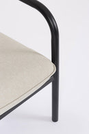 Set 5 Pezzi Salotto da Giardino con Divano 2 Poltrone e 2 Tavolini in Acciaio e Spunpoly Ostuni Antracite 