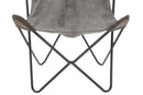 Sedia Montana 74x71x103 cm in Ferro e Poliestere Grigio e Marrone