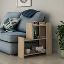 Tavolino da Soggiorno Laterale 77x26x68 cm in MDF Mua Rovere 