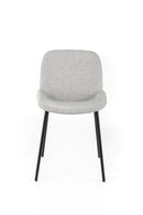 Set 4 Sedie 57x46xH80 cm in Tessuto Eva Grigio Chiaro