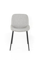 Set 4 Sedie 57x46xH80 cm in Tessuto Eva Grigio Chiaro
