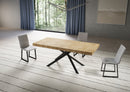 Tavolo Allungabile 200-304x90x77 cm Niket Quercia Natura Gambe Antracite
