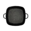 Tegame Quadrato con Coperchio in Vetro Antiaderente 2 Manici 28x28 cm Olympia Hard Cook
