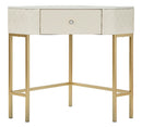 Console Angolare Sharon 84,5x60x77 cm in Pino e MDF e Metallo e Plastica      