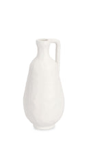 Bottiglia Decorativa Ø10x23 cm in Metallo Hisar Bianca