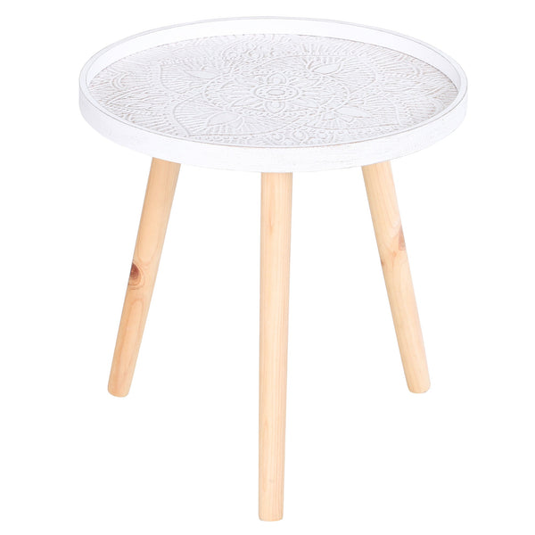 Niedriger Couchtisch Ø40x40,5 cm aus Holz und weißem MDF acquista