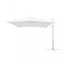 Ombrellone da Giardino con Led Pitagora 3x3 m in Alluminio Bianco Telo Bianco